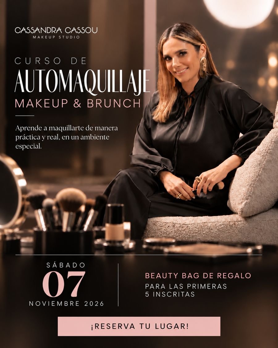 Arte del Curso de Automaquillaje Makeup and Brunch, sábado 7 de noviembre de 2026